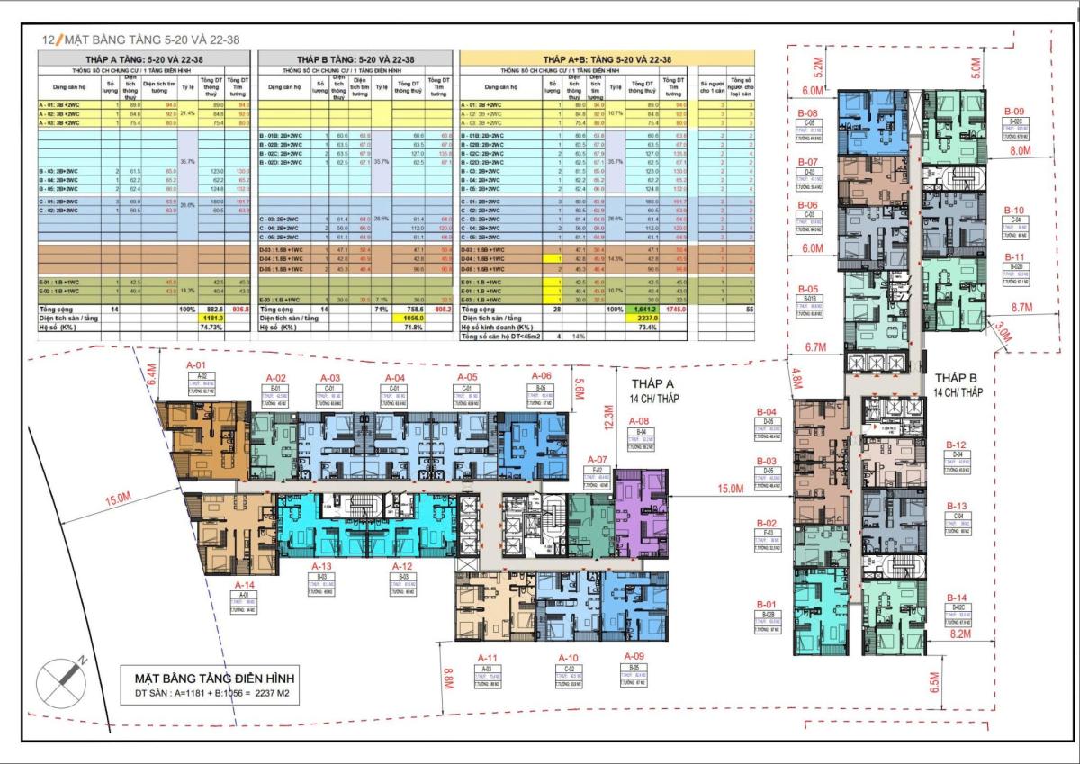 Mặt bằng A&T Saigon Riverside