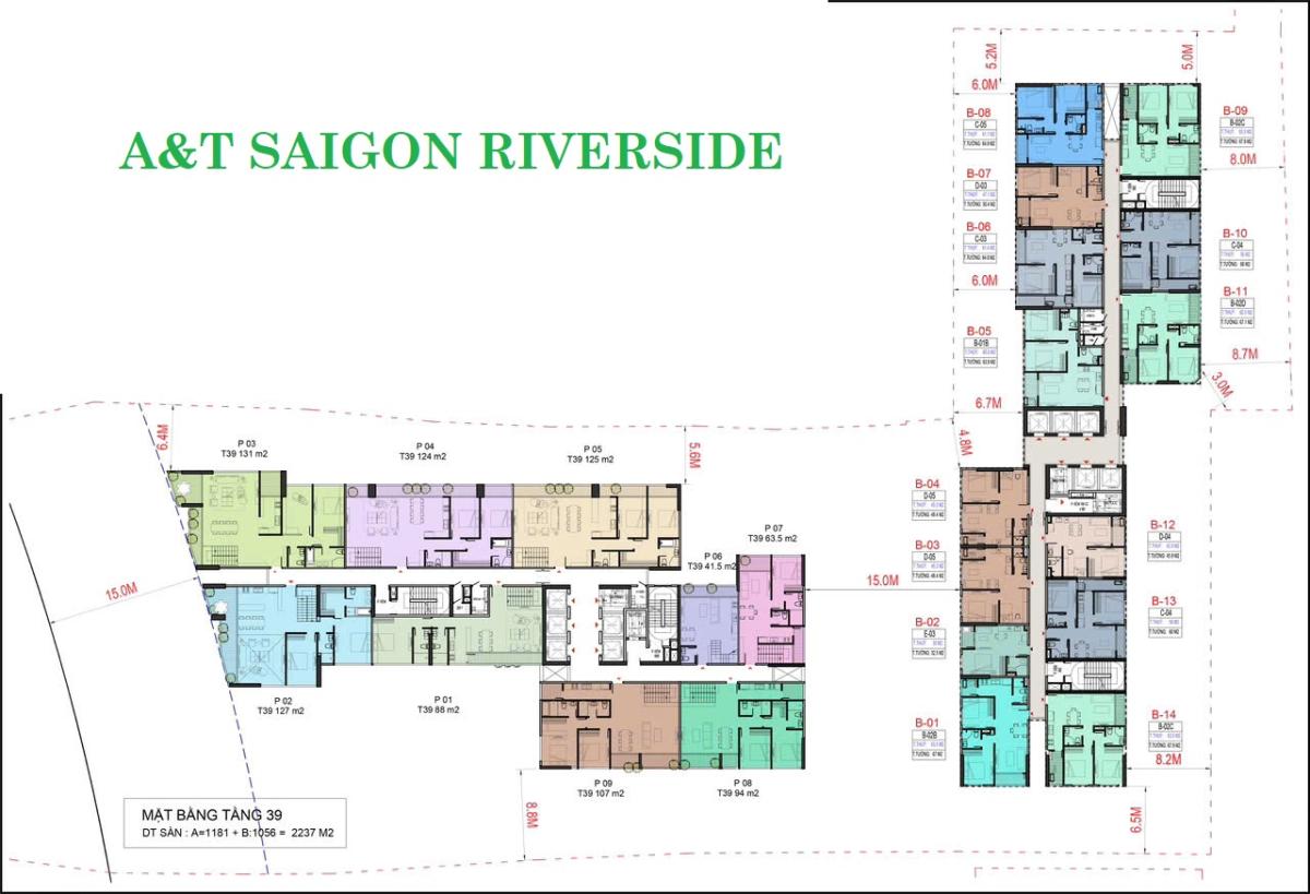 Mặt bằng A&T Saigon Riverside