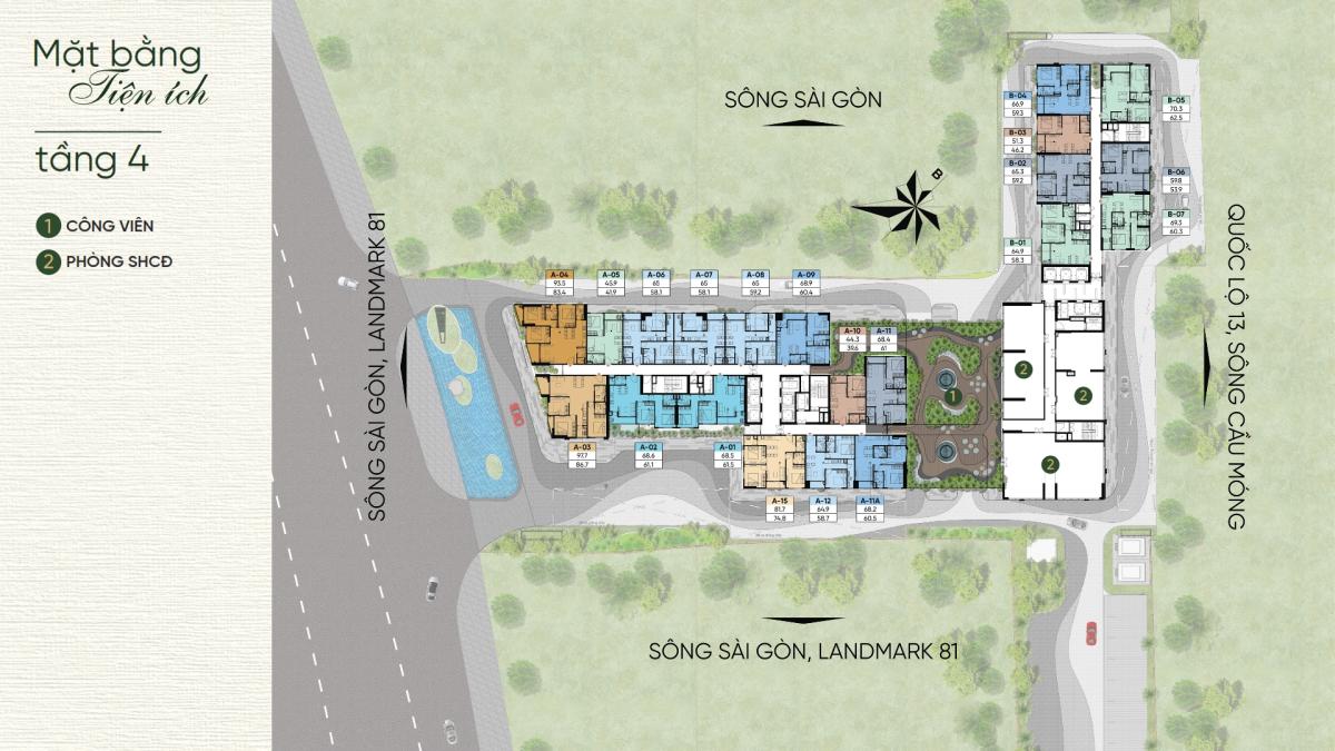 Mặt bằng A&T Saigon Riverside